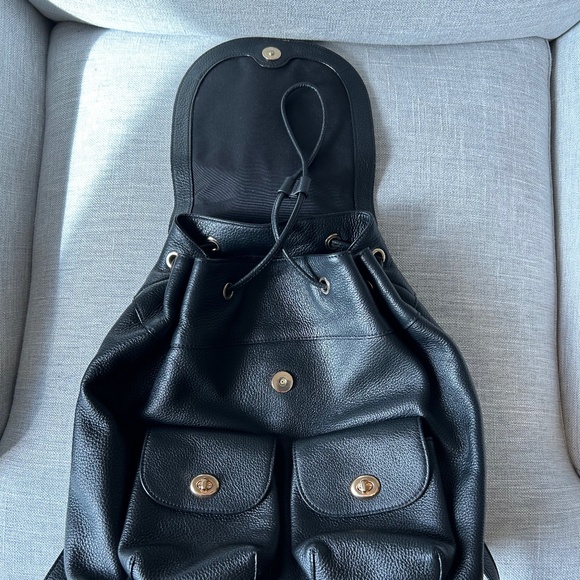 Coach Black Leather Backpack - Picture 2 of 9